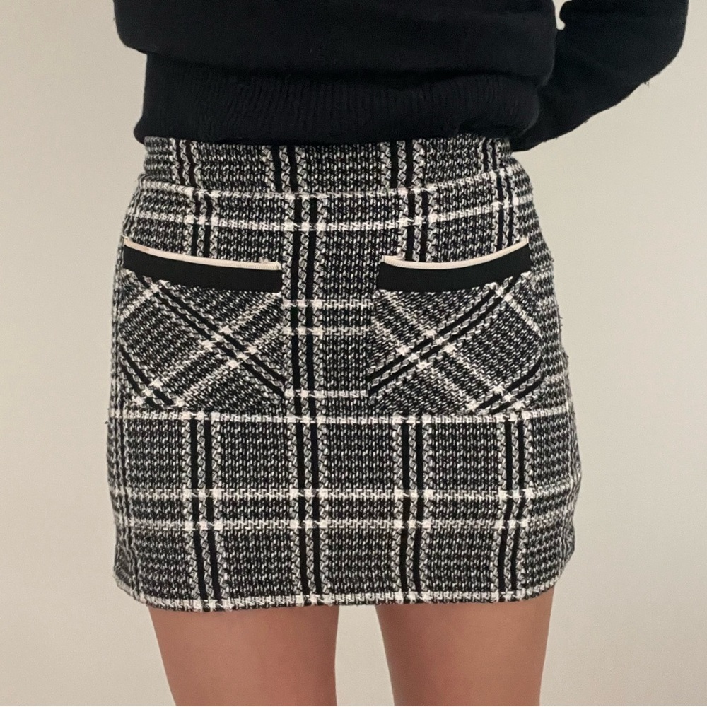 Zara Plaid Mini Skirt